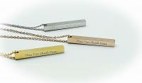 This too Shall Pass Ingot Bar message Necklace 