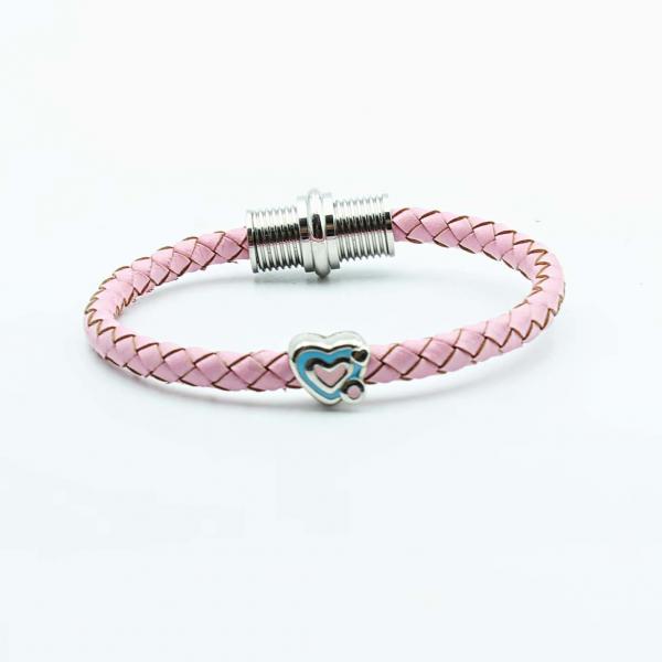 Pink & Blue Heart Bracelet