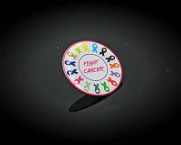 Cancer Awareness Pin Badge Stainless Steel