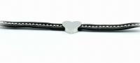 Chain Leather Heart Bracelet Stainless Steel