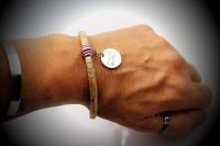 Natural Cork Inspirational Mantra Bracelet