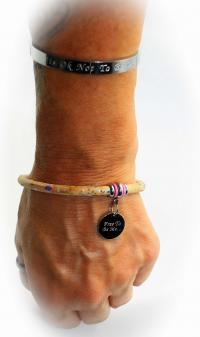 Natural Cork Inspirational Mantra Bracelet