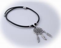 Dream Catcher Genuine Leather Choker 