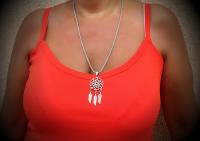 Dream Catcher Pendant Necklace - Stainless Steel