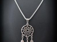 Dream Catcher Pendant Necklace - Stainless Steel