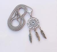 Dream Catcher Pendant Necklace - Stainless Steel