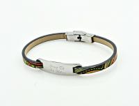 Inspirational Bracelet - Ethnic Leather & Steel Customised.