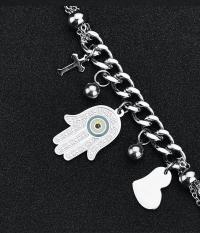 Fatima Hand Charm Bracelet Stainless Steel