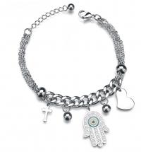 Fatima Hand Charm Bracelet Stainless Steel