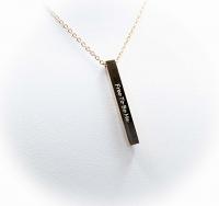 Inspirational Quote Ingot Bar Necklace - Free To Be Me