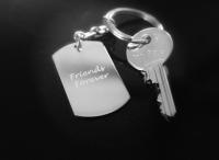 Friends Forever Keychain / Bag Clip - Stainless Steel