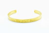 Gold Stainless Steel Cuff Bangle  With Your Chosen EWE Mantra