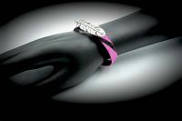 Feather Leather Bracelet - Hair On Fuchsia Zebra Design