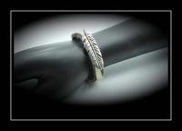 Feather Leather Bracelet - Hair On Zebra Design
