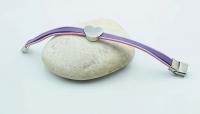 Heart Bracelet Grape & Pink Lemonade