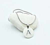 Personalised Mother Of Pearl Initial Necklace