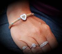 Inner Heart Cork Leather Custom Bracelet