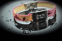 Abstract Red Splash Inspirational Bracelet Customised