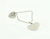 Live For Today Heart Shaped Stainless Steel Pendant