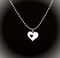 Love Heart Pendant - 2 Hearts Beat As 1