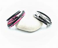 Wrap Around Double Layer Snakeskin Inspirational Bracelet