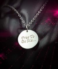 Inspirational Round Tag Mantra Necklace 