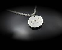 Inspirational Round Tag Mantra Necklace