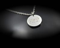 Inspirational Round Tag Mantra Necklace 