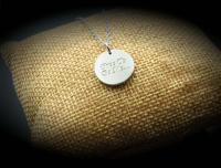 Inspirational Round Tag Mantra Necklace 