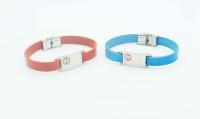 Medical Alert Vibrant Genuine Leather Bracelets - Customisable.