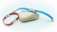 Medical Alert Vibrant Genuine Leather Bracelets - Customisable.