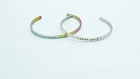 Inspirational Unisex Bangle - Never Give Up