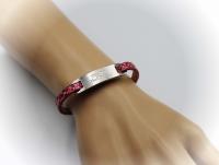 Pink Snakeskin Inspirational Bracelet