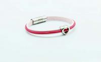 Raspberry Ripple Love Heart Bracelet