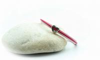 Raspberry Ripple Love Heart Bracelet