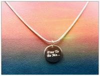 Round Tag Inspirational Mantra Necklace