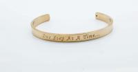 Rose Gold Stainless Steel Cuff Bangle With Your Chosen EWE Mantra