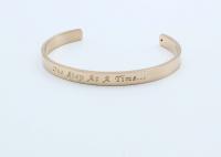 Rose Gold Stainless Steel Cuff Bangle With Your Chosen EWE Mantra