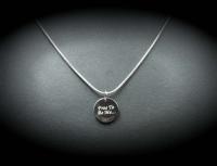 Round Tag Inspirational Mantra Necklace