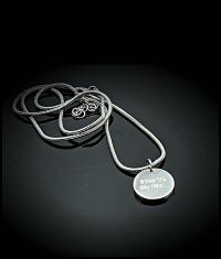 Round Tag Inspirational Mantra Necklace