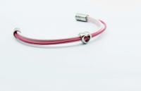 Raspberry Ripple Love Heart Bracelet