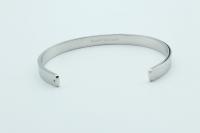 Silver Stainless Steel Cuff Bangle  With Your Chosen EWE Mantra