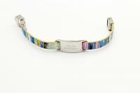 Inspirational Bracelet -Kaleidoscope Leather & Steel Customised.