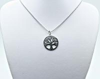 Tree Of Life Filigree Stainless Steel Pendant Ball Chain
