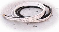 Wrap Around Double Layer Black & White Leather Inspirational Bracelet