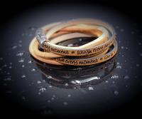 Wrap Around Double Layer Leather Inspirational Bracelet