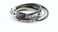 Wrap Around Double Leather Inspirational Bracelet - Customisable