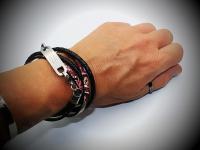 Wrap Around Double Leather Inspirational Bracelet - Customisable