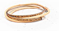 Wrap Around Double Layer Leather Inspirational Bracelet