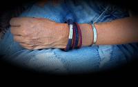 Wrap Around Double Layer Cork and Leather Inspirational Bracelet